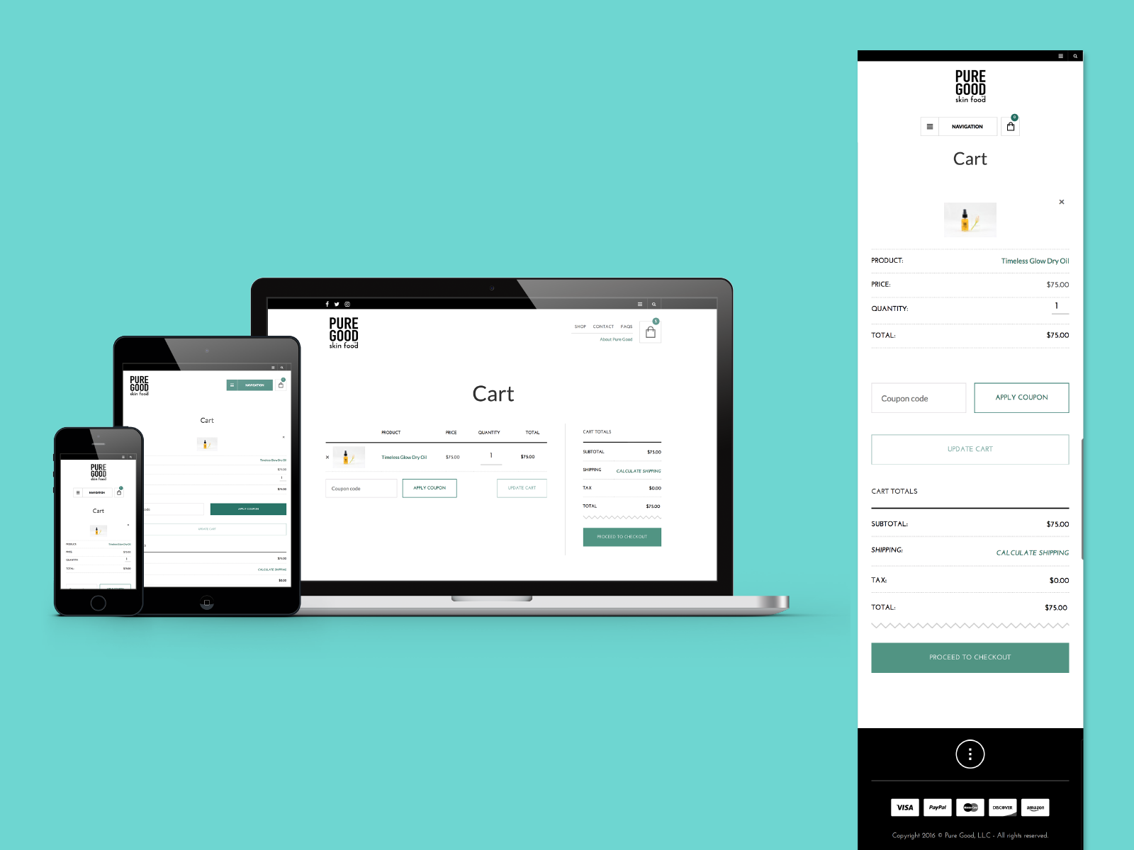 Responsive Pure Good cart and checkout