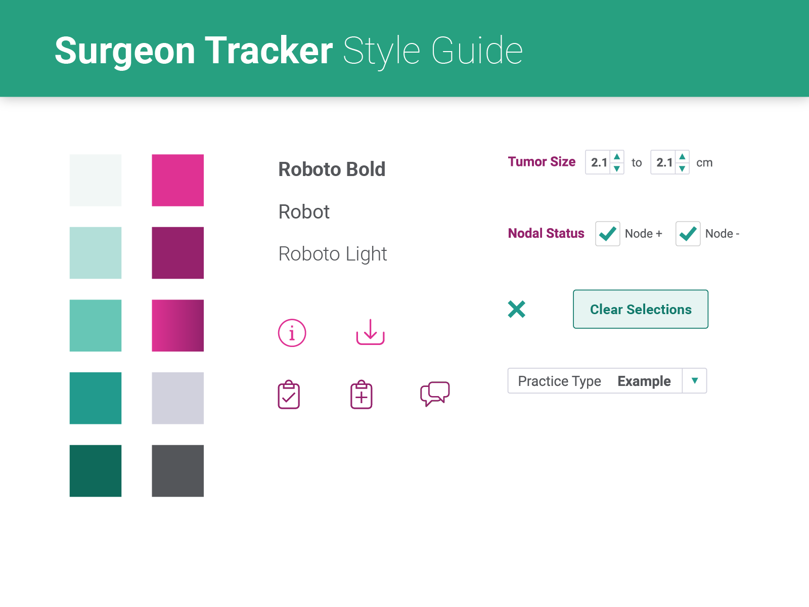 Surgeon Tracker style guide