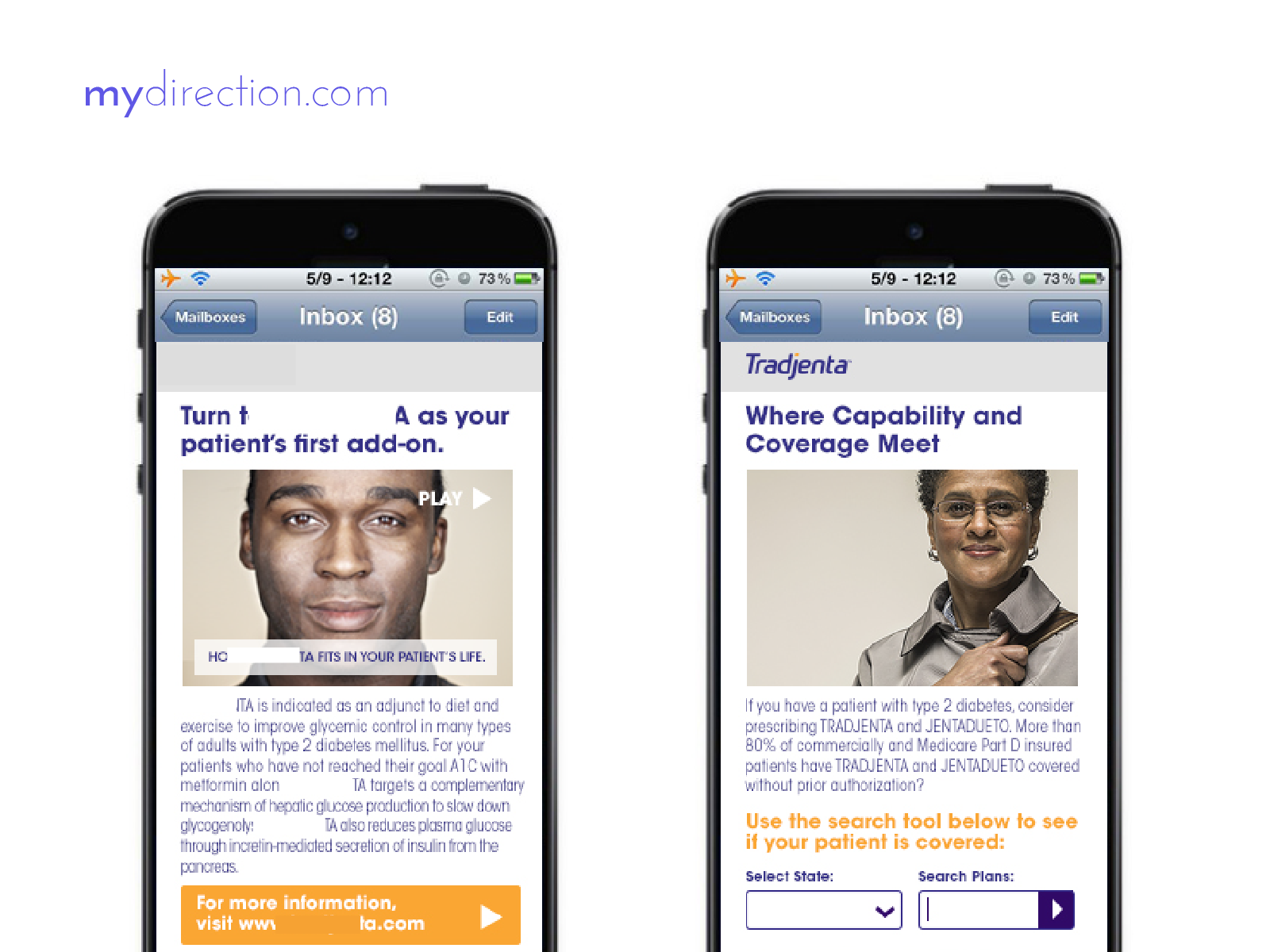 Responsive HCP site on mobile